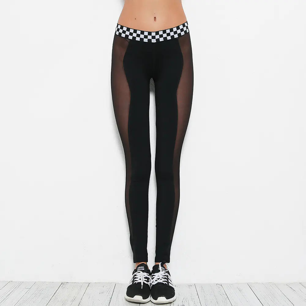Plus Size Women's Yoga Mesh Leggings