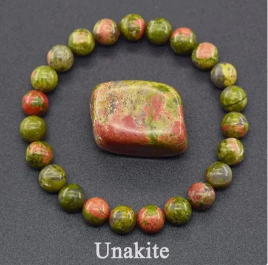 Natural Stone Beaded Elastic Bracelet