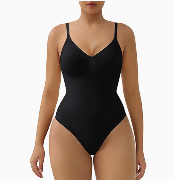 SHAPERX Bodysuit For Women Tummy Control Shapewear Seamless Sculpt Body Shaper with Removable Pads