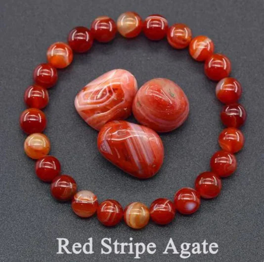 Natural Stone Beaded Elastic Bracelet
