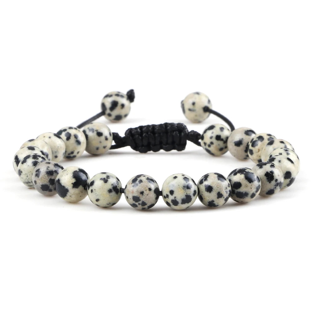4 6 8MM Natural Stone Beads Bracelets&Bangles For Men Women Original Reiki Health Protection Soul Jewelry Lovers Elastic Bangles