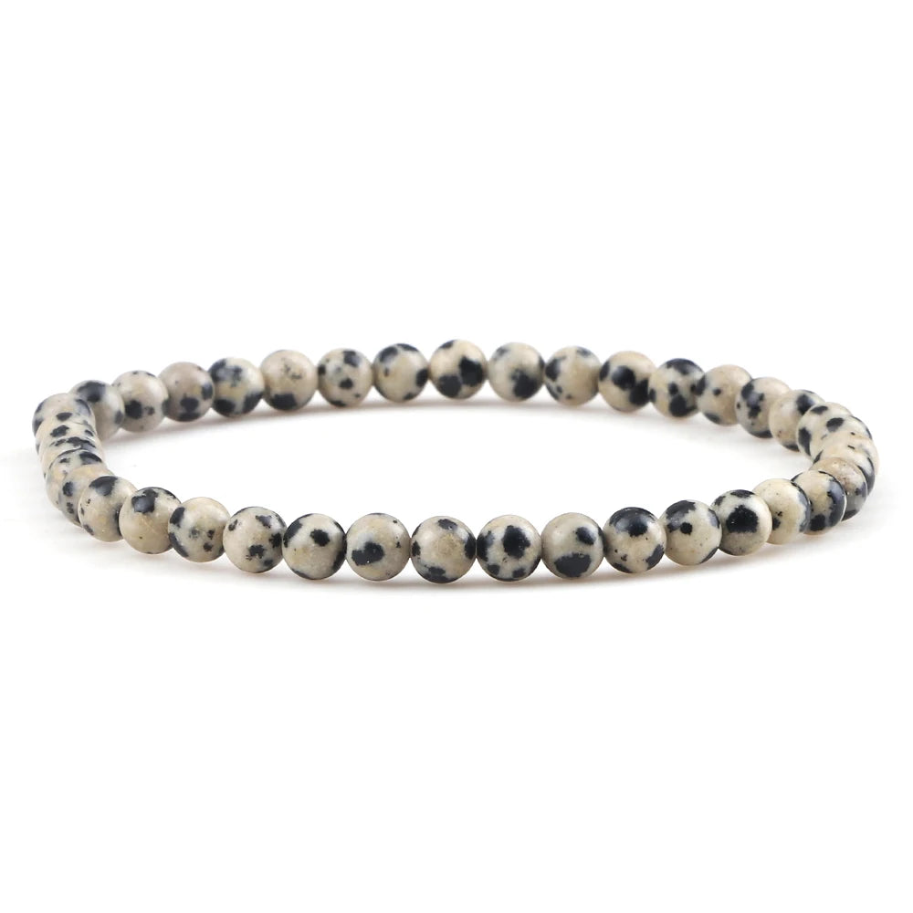 4 6 8MM Natural Stone Beads Bracelets&Bangles For Men Women Original Reiki Health Protection Soul Jewelry Lovers Elastic Bangles