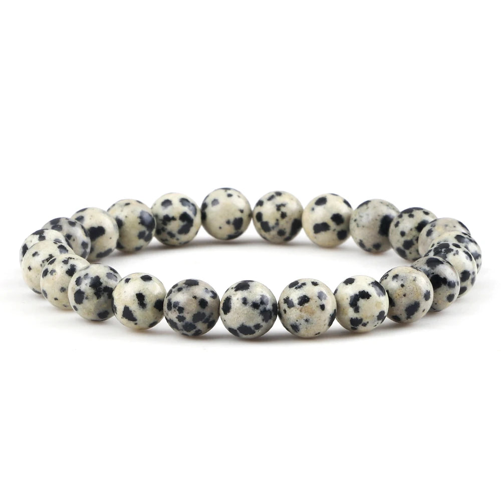 4 6 8MM Natural Stone Beads Bracelets&Bangles For Men Women Original Reiki Health Protection Soul Jewelry Lovers Elastic Bangles