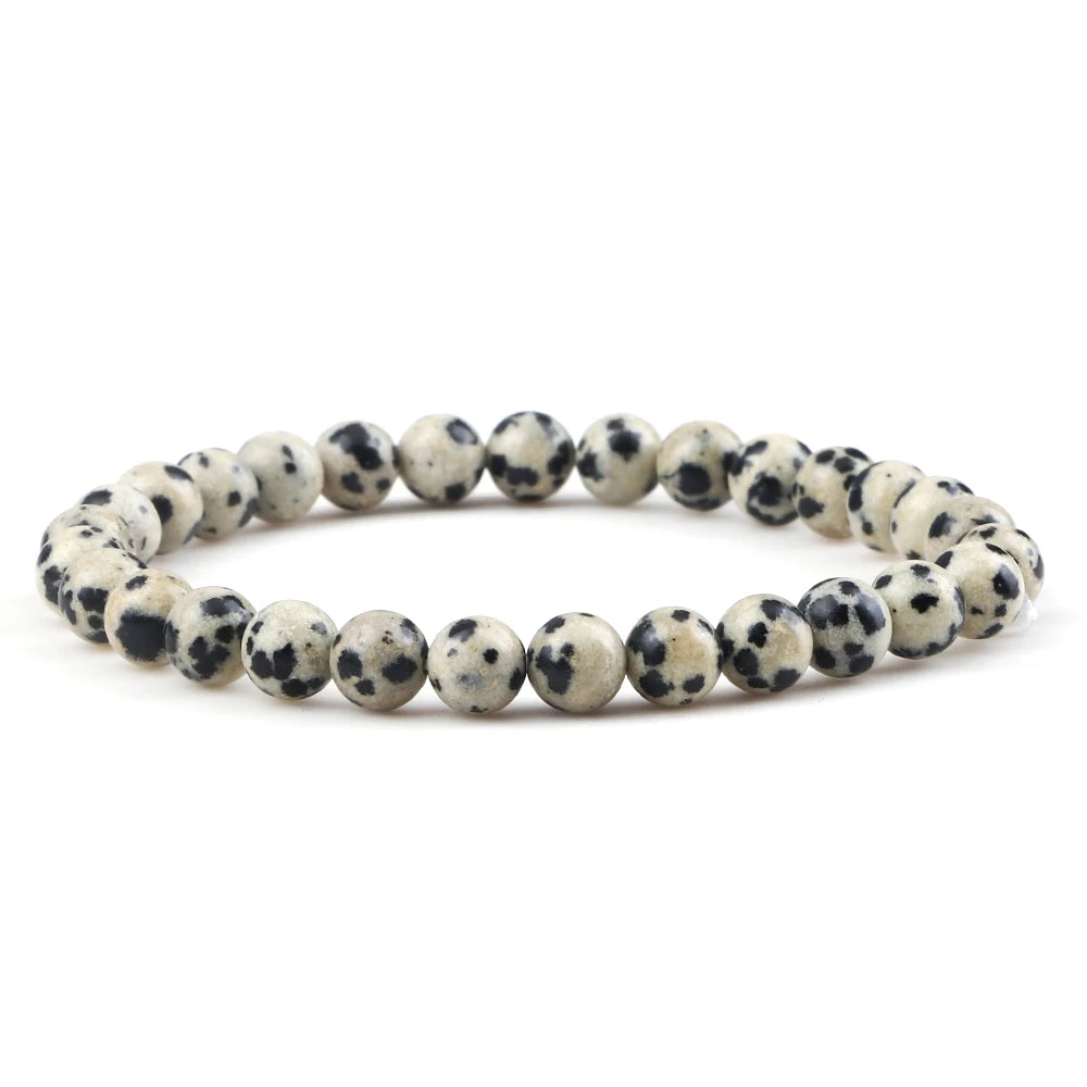 4 6 8MM Natural Stone Beads Bracelets&Bangles For Men Women Original Reiki Health Protection Soul Jewelry Lovers Elastic Bangles