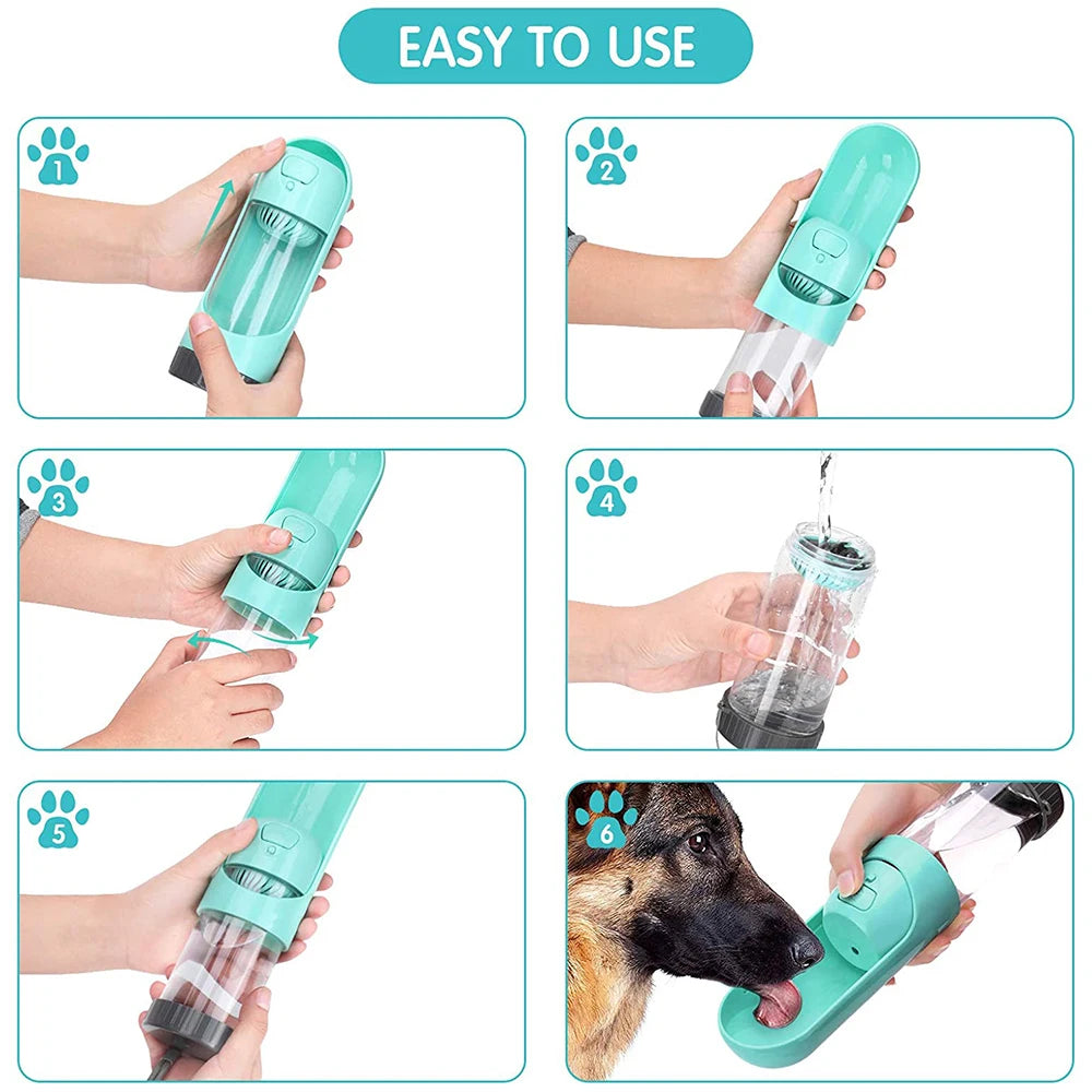 Portable Pet Dog Water Bottle for Puppy Medium Large Dogs Drinking Feeder Water Bowl Travel Dispenser Cat Dogs Outdoor Bottles
