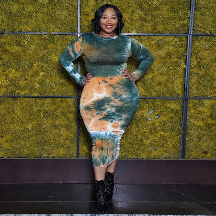 Plus Size Long Dresses for Curvy Women Over the Knee