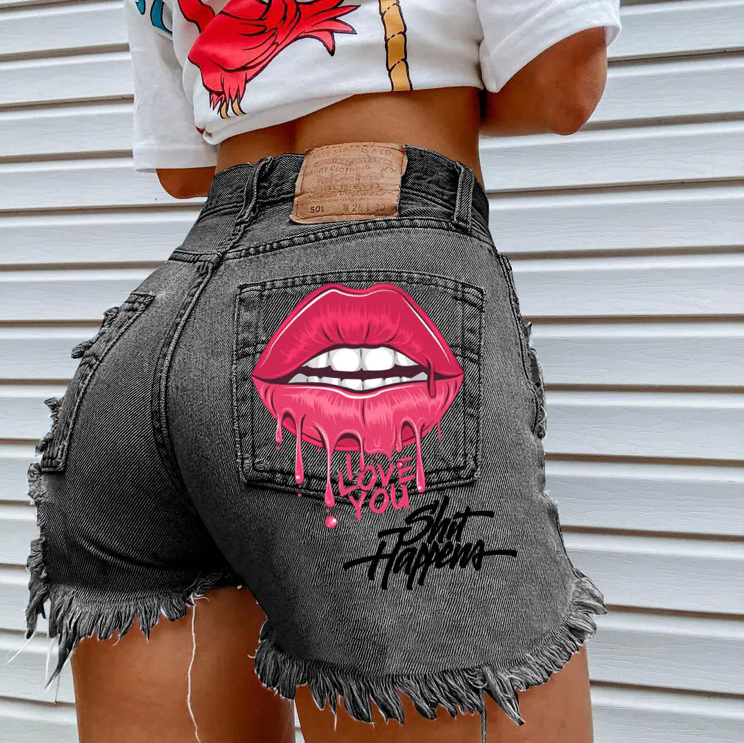 Women's Fashion Ripped Denim Shorts