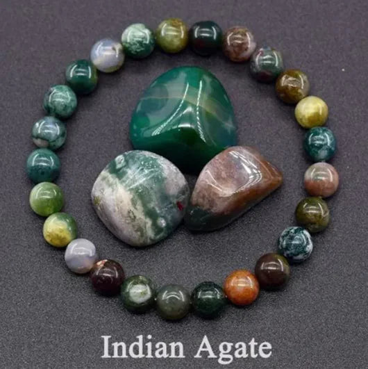 Natural Stone Beaded Elastic Bracelet