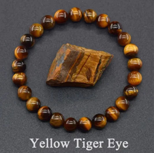 Natural Stone Beaded Elastic Bracelet