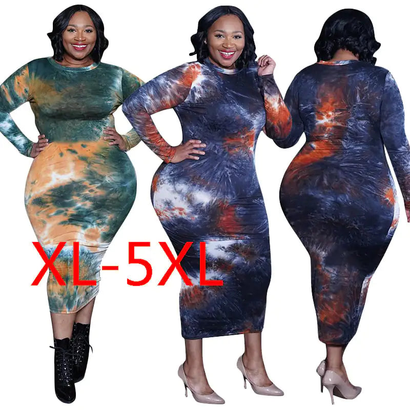 Plus Size Long Dresses for Curvy Women Over the Knee