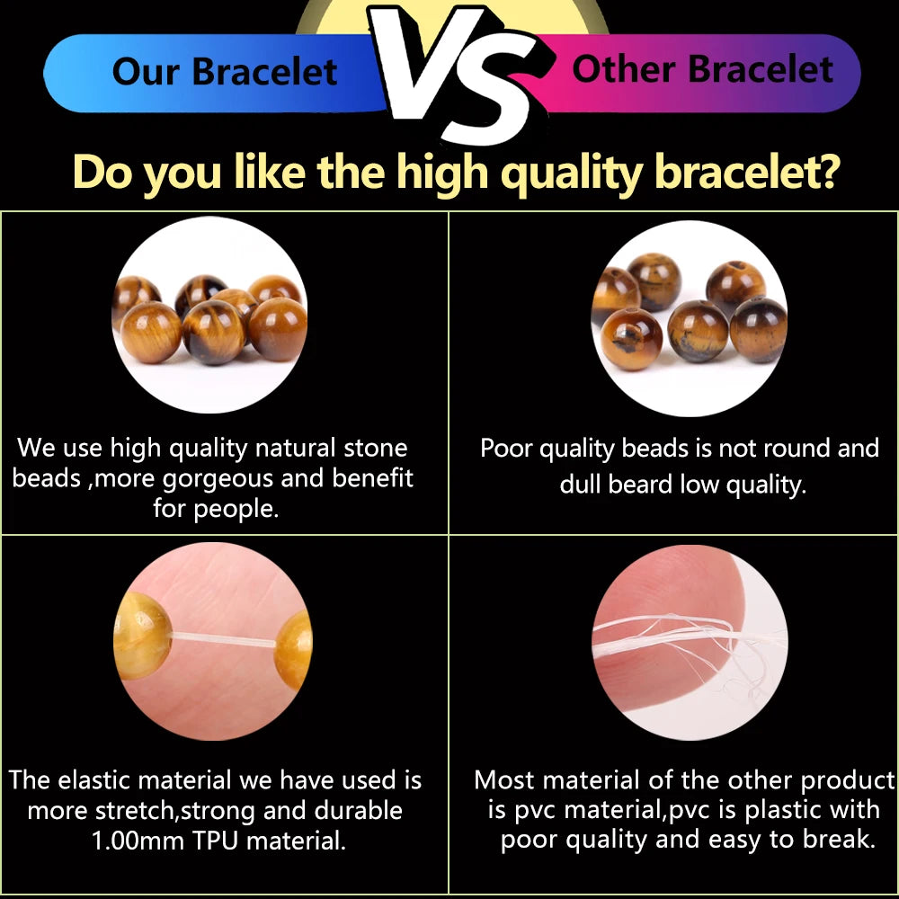 Natural Stone Bracelet Aquamarines Beads Jewelry Gift For Men Magnetic Health Protection Women Elastic Thread 6 8 10mm