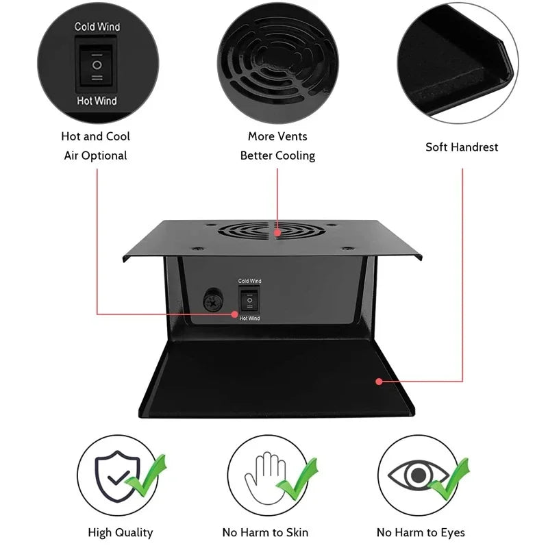 Polishing Nail Dryer Hot Air And Cold Air Professional Dry Glue Professional Nail Enhancement Tool Art Gel Dryer Nail Salon