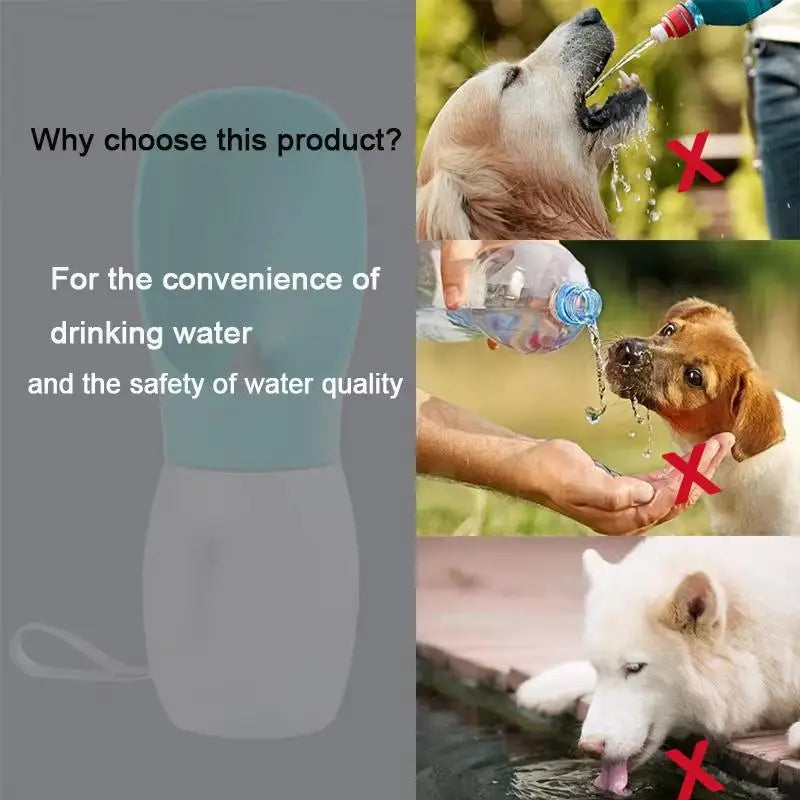 Dog Water Bottle Portable 300Ml Pet Water Dispenser for Small Big Dogs Cat Outdoor Walking Travel Leakproof Drinking Bowl Feeder
