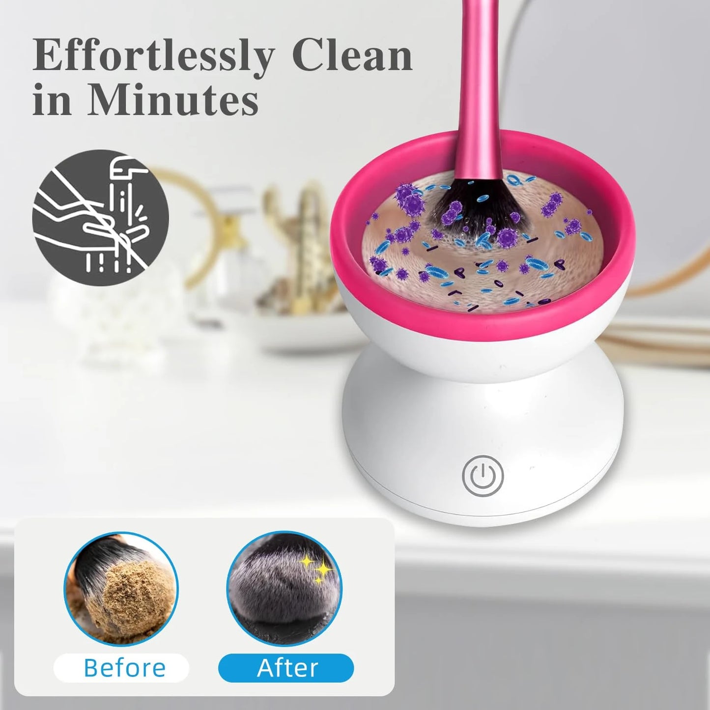 Makeup Brush Cleaner Machine Usb Rechargeable Electricl Silicone Electric Cosmetic Brush Clean Drying Tool for make-up cleaning