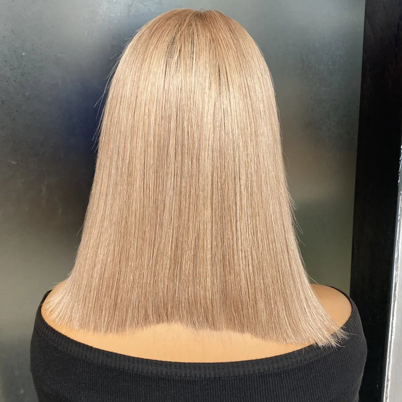 Lace Front Wigs Human Hair Natural Hairline 8# Bob Wig Human Hair 13x4 Lace Frontal Wigs for Black Women Brazilian Virgin Wig