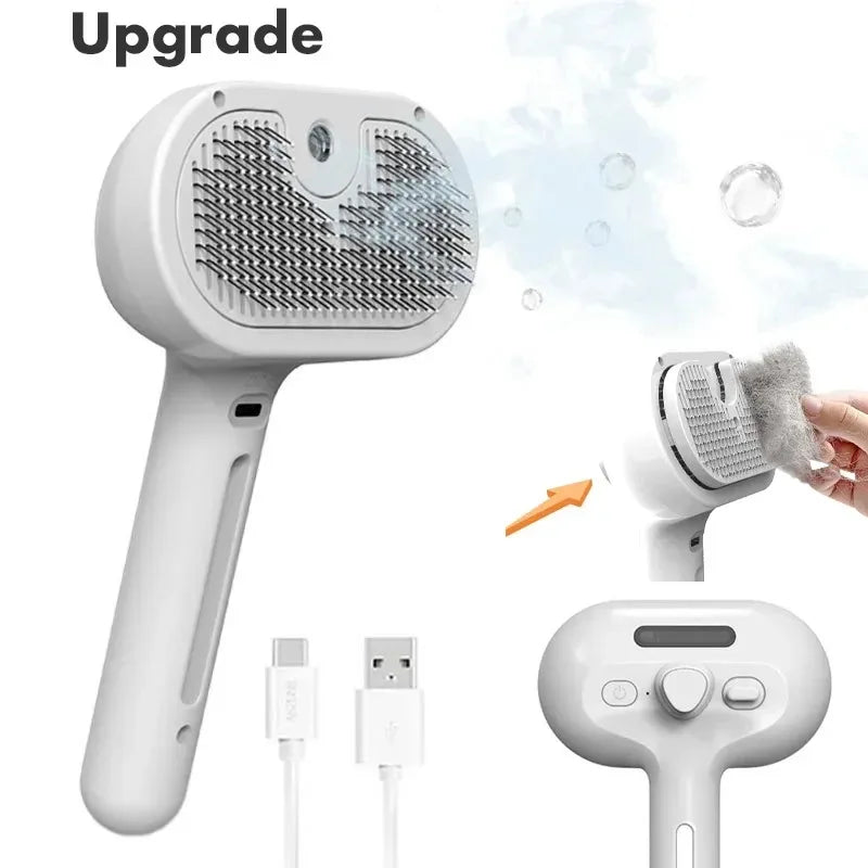 Pet Spray Hair Comb Pet Hair Remover Cleaning Brush Cats Grooming Dog Accessories Tools Dematting Water Mist Humidifier Comb