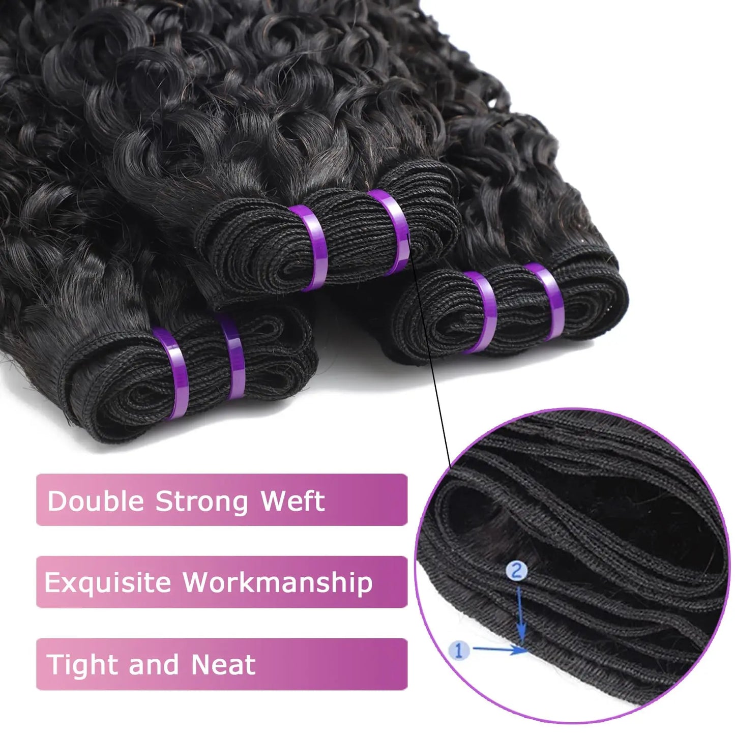 Burmese Curly Hair Bundles Raw Virgin Curly Bundles Human Hair Water Wave Human Hair Bundles Pixie Curls Bundles
