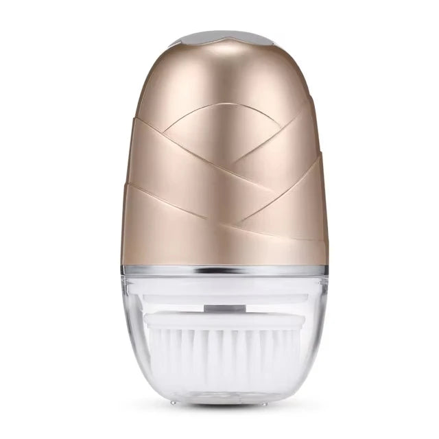 3-IN-1Electric Waterproof Facial Cleansing Brush Exfoliating Spin Whitening Firming Deep Cleansing Brush Device Wireless Cleans