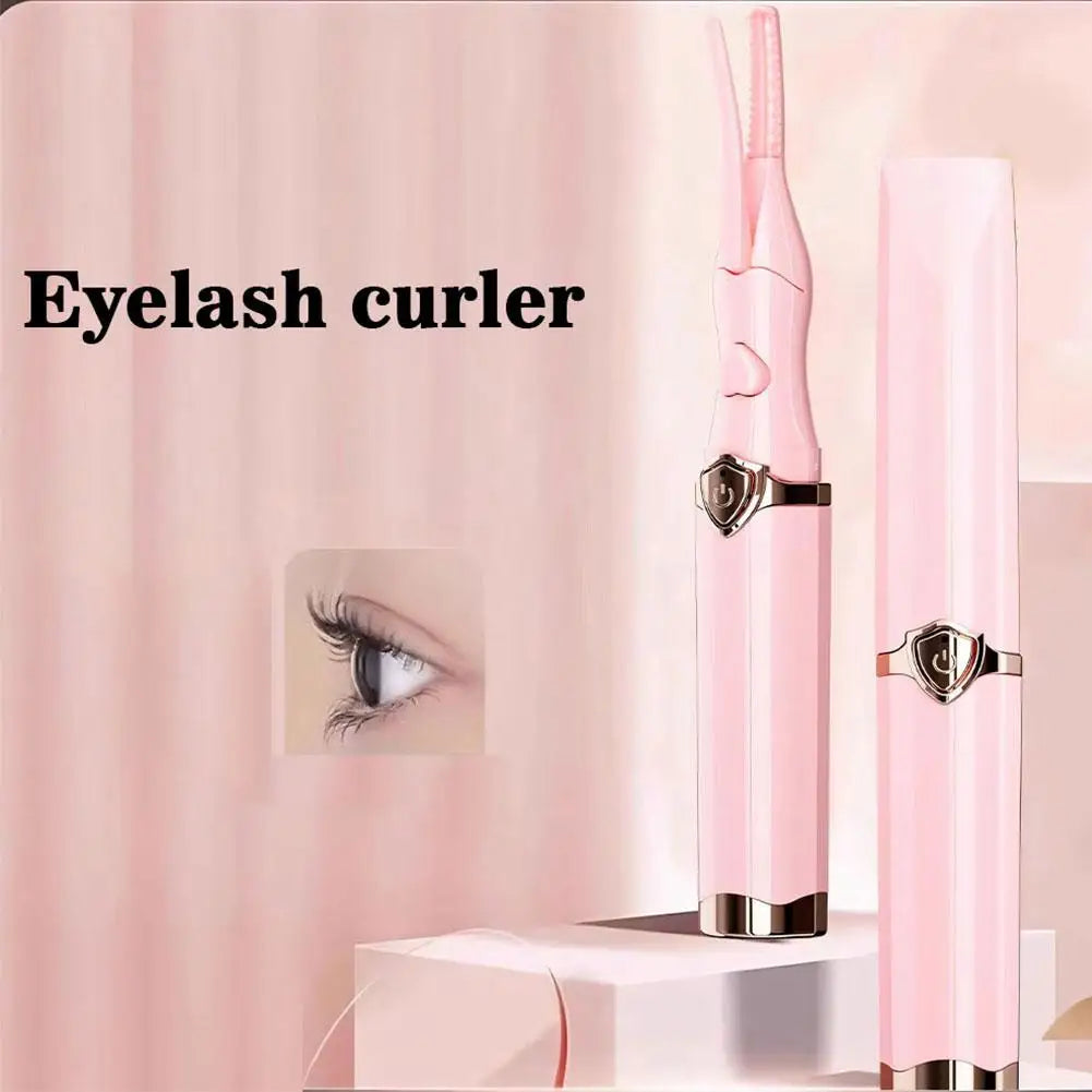 Electric Eyelash Curler Fast Heating Eyelash Curler Long-Lasting Eyelash Comb Professional Heated Curling Brush Makeup Tools