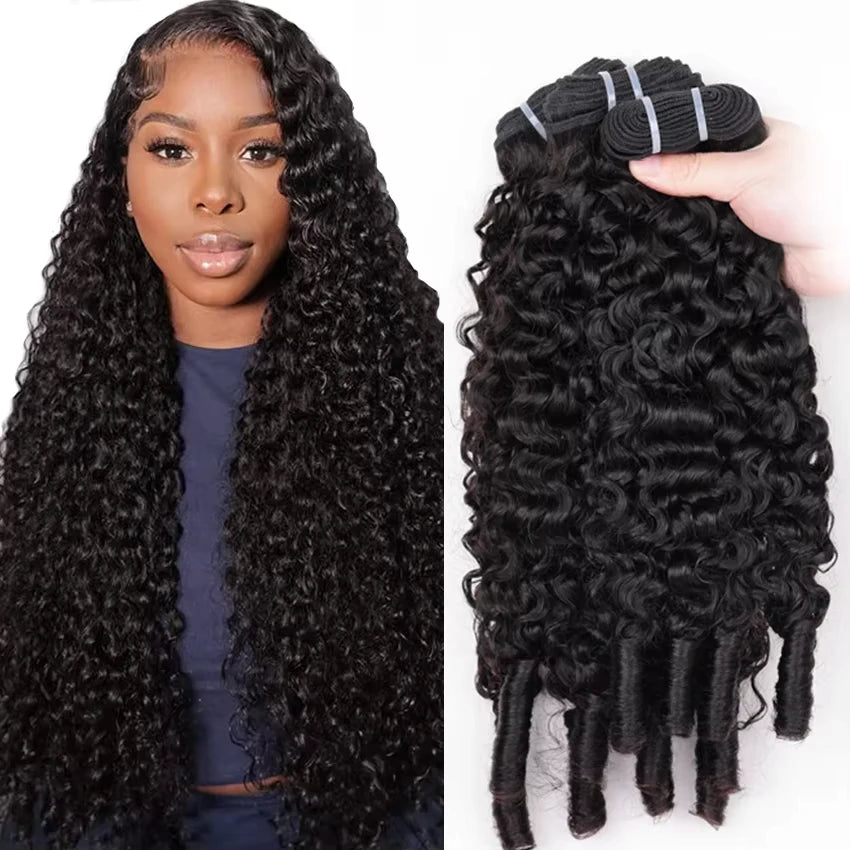 Burmese Curly Hair Bundles Raw Virgin Curly Bundles Human Hair Water Wave Human Hair Bundles Pixie Curls Bundles