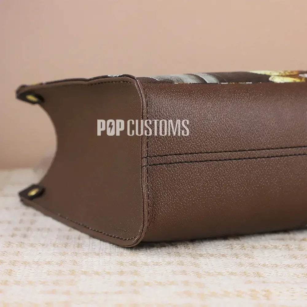 Personal Customize New Version Luxury Women PU Handbag Gift for Ladies with 2 Side Pocket Bag All Over Printing Customized Style