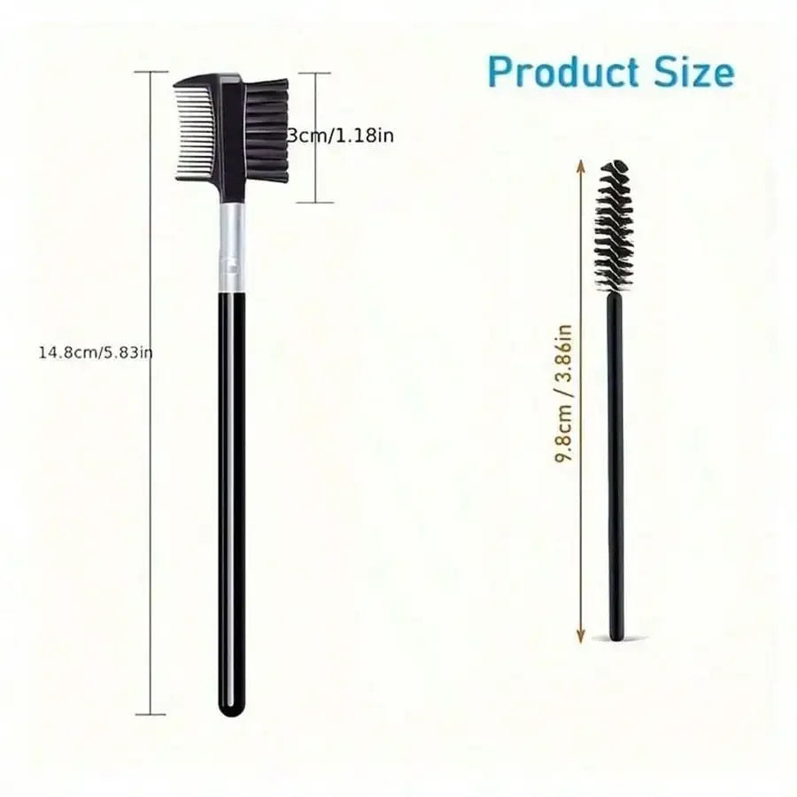 Eyebrow Brush,11-In-1 Eyelash Grooming Kit, Includes Eyelash Curler With Comb Separator, Eyelash Wand, 4 Silicone Refill Pads