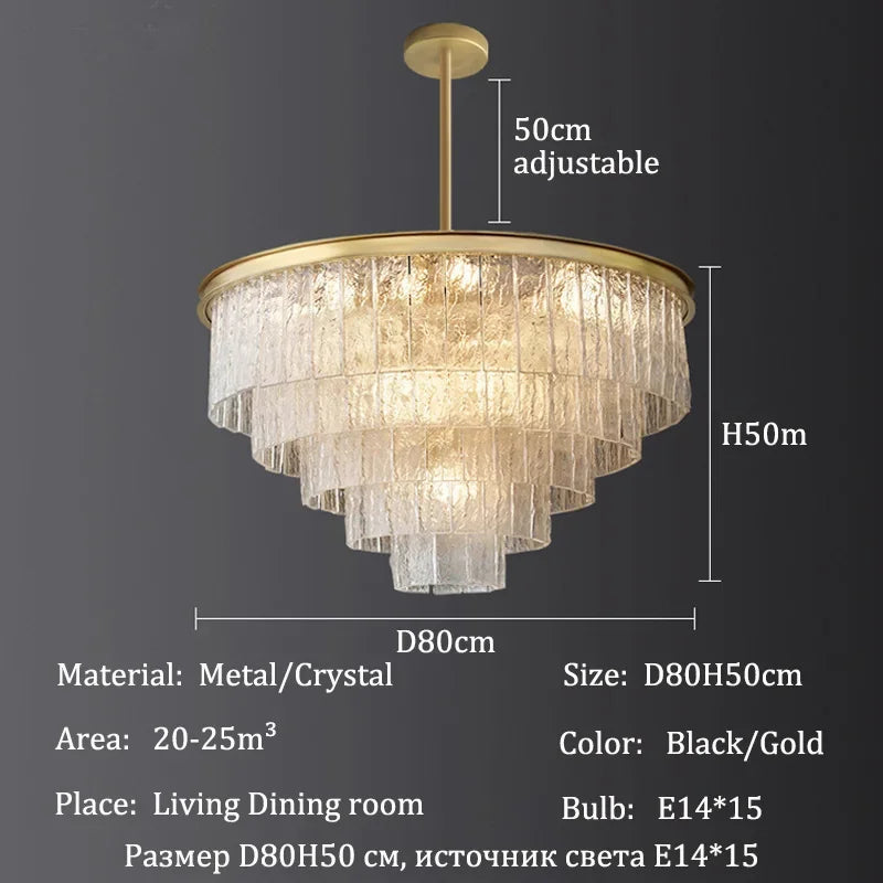Luxury Crystal Led Chandelier Ceiling Lights for Living Room Modern Golden Pendant Hanging Lighting Lamps Pendant Light Fixtures