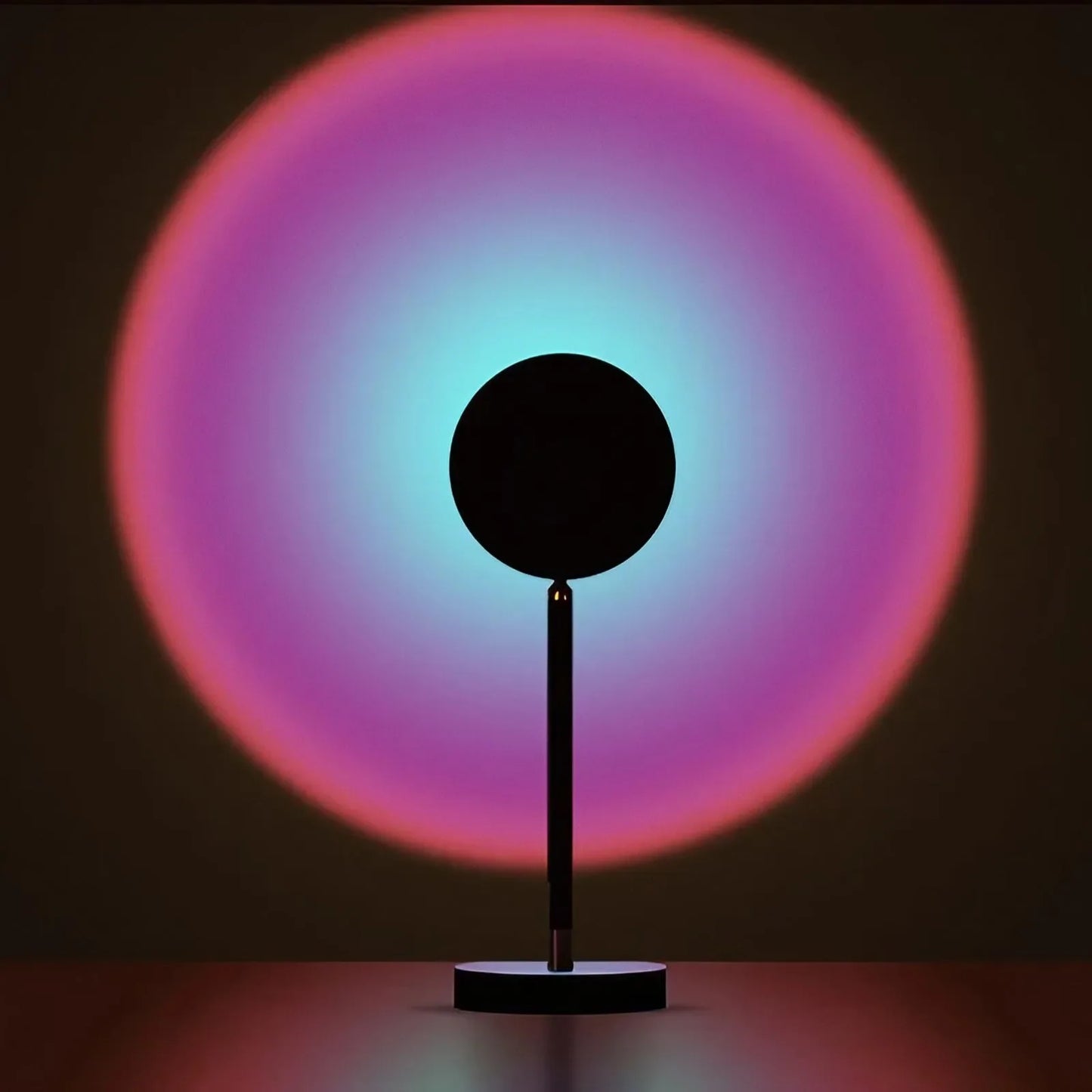 Sunset Lamp Projection with Rotation,Rainbow LED Light,Romantic Visual Night Light,USB Powered,Modern Floor Stand for Home Decor