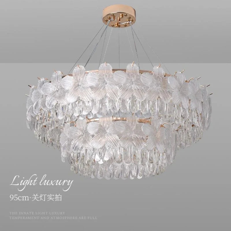 Luxury-lite crystal chandelier for grand living room main light French cream style for dining room and bedroom lighting fixtures