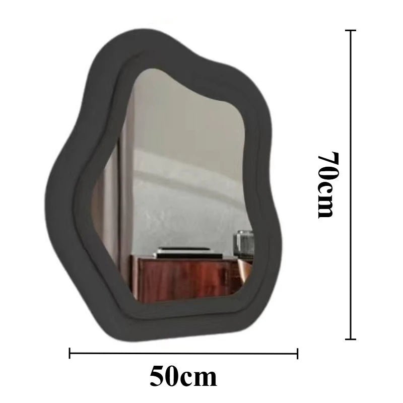 Modern Style Makeup Mirror Simple Hanging Mirrors Elegant Bright Wall Decorative Mirrors Living Room Aesthetic Wall Decorations