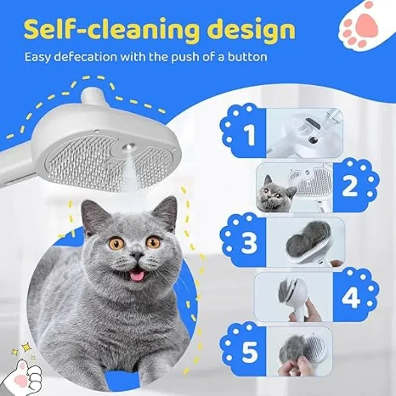 Pet Spray Hair Comb Pet Hair Remover Cleaning Brush Cats Grooming Dog Accessories Tools Dematting Water Mist Humidifier Comb