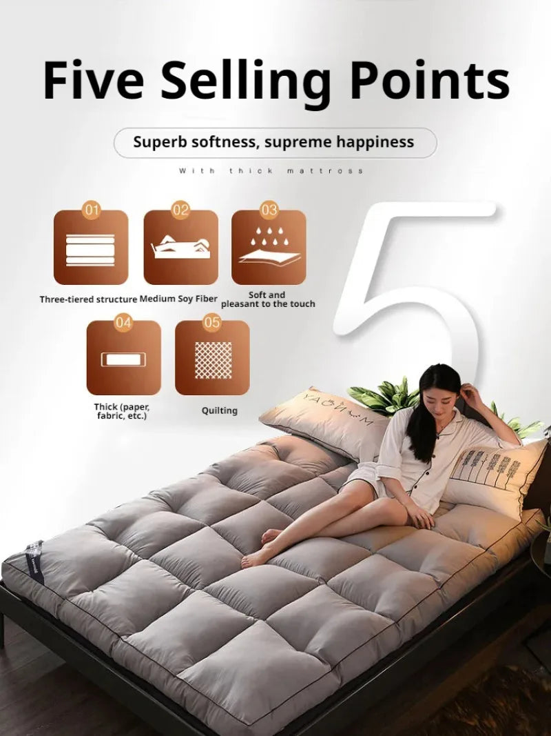 Students Dormitory Down Mattress thickened home single bed double foldable soft Mat Hotel special cushion quilt Tatami Mattress