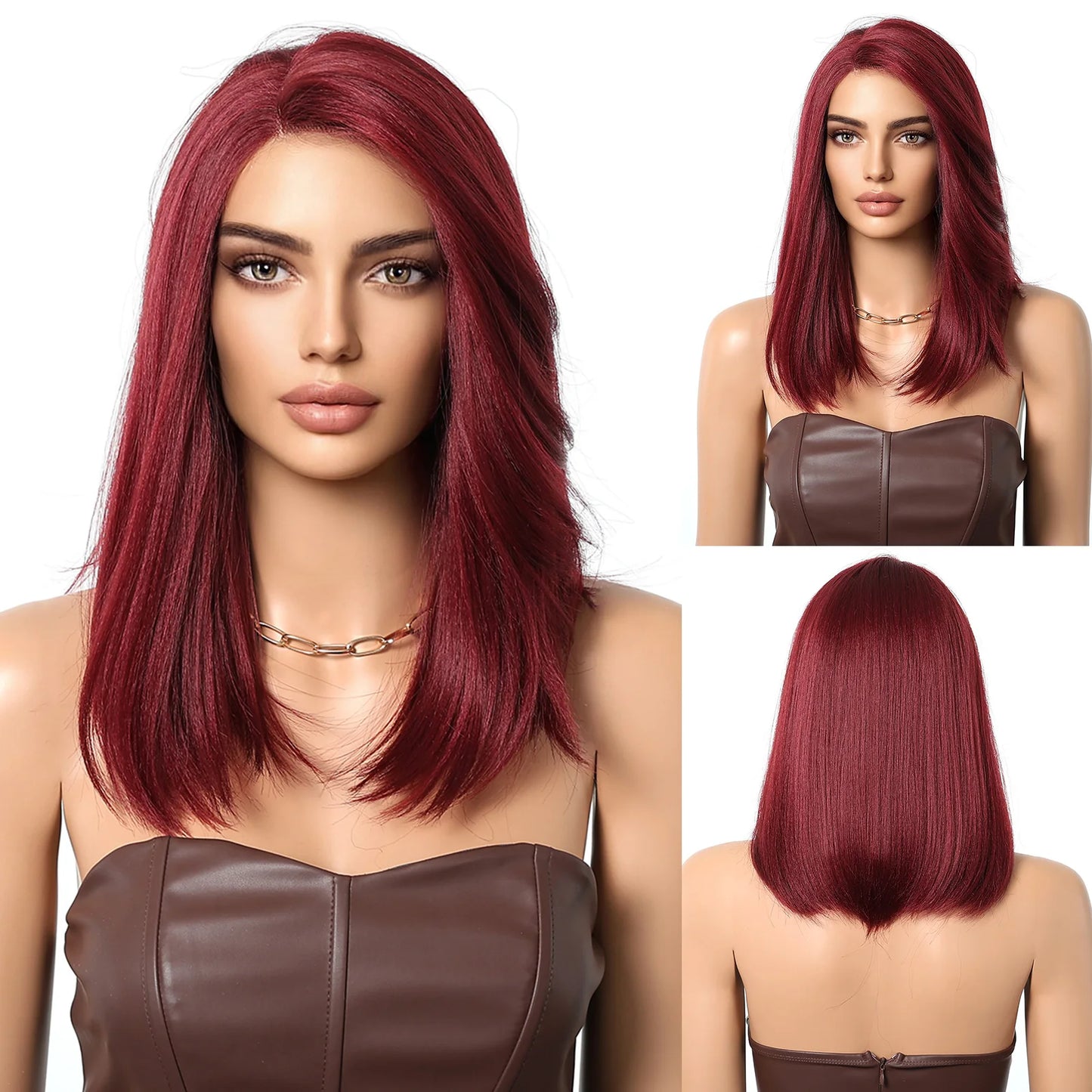 Lace Front Synthetic Wigs Preplucked Curly Wave Brown Golden Highlight Shoulder Length Lace Wig for Black Women Heat Resistant