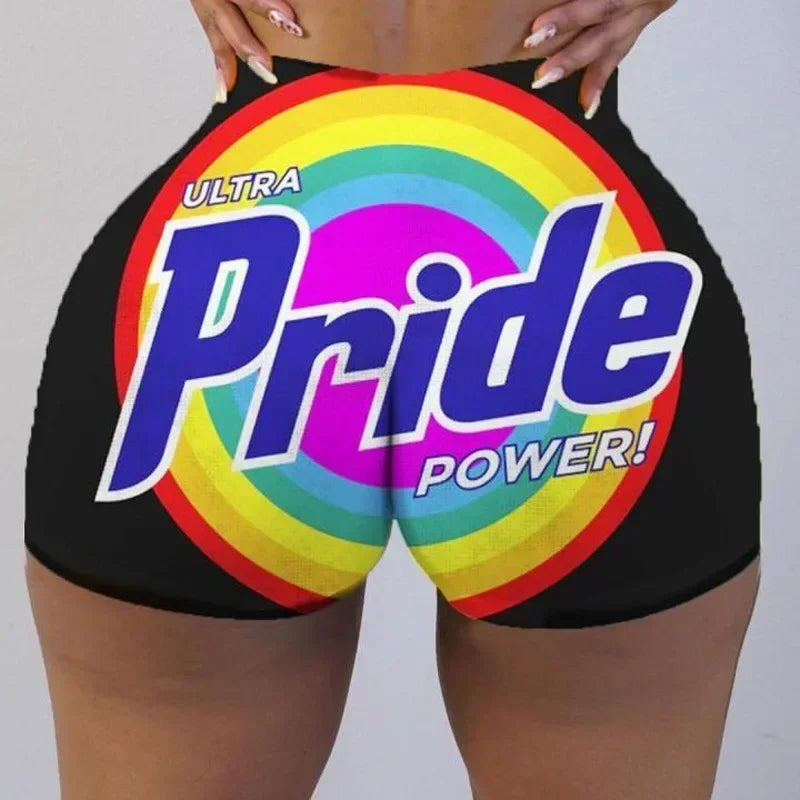 Sexy Women's Biker Shorts Fashion Clothes High Waist Sweat Pants Fitness Fanta Booty Yoga Shorts