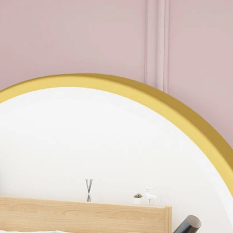 Led Makeup Home Decor Decorative Mirrors Photography Aesthetic Gold Toilet Mirrors Round Plastic Home Espejo Cosmético MHHZJ