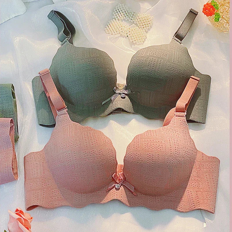 Bras for Women Teenagers Bralette Lingerie Solid Color Female Underwear Wire Free Push Up Bra Brasieres Para Mujer Lingerie New
