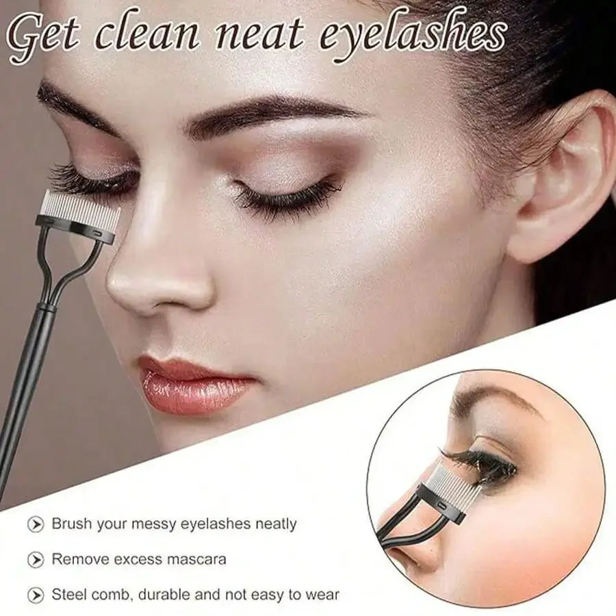 Eyebrow Brush,11-In-1 Eyelash Grooming Kit, Includes Eyelash Curler With Comb Separator, Eyelash Wand, 4 Silicone Refill Pads