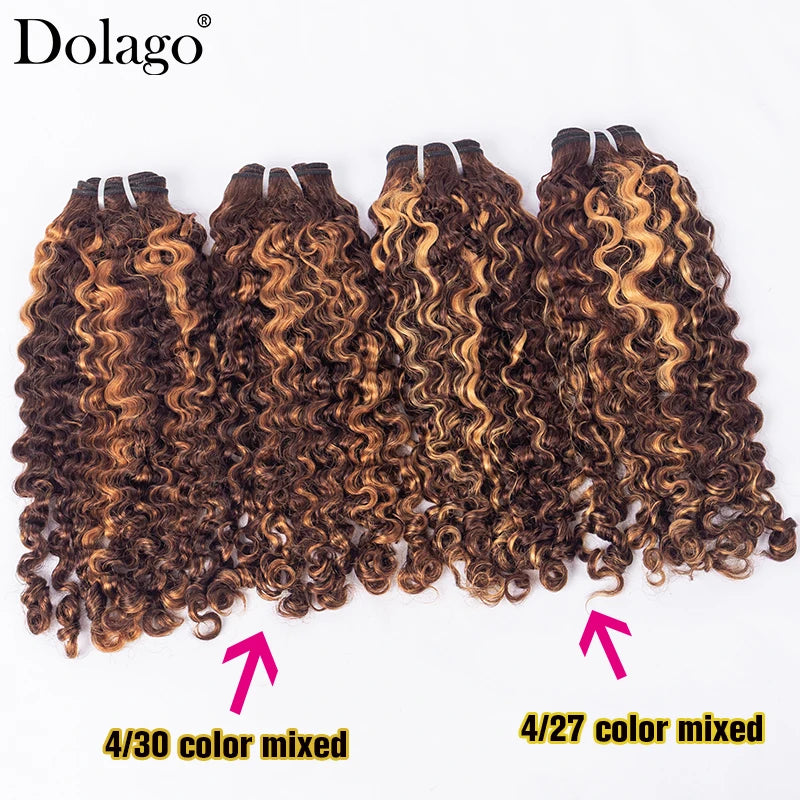 Highlight Bundles Human Hair Ombre Colored Burmese Curly Hair Bundles Chocolate Brown 30 27 Honey Blonde Bundles Human Hair