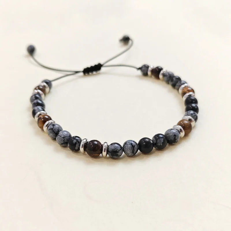 Natural stone bead bracelet Bohemian women's multicolor adjustable bracelet Birthday gift Banquet party Leisure vacation Jewelry