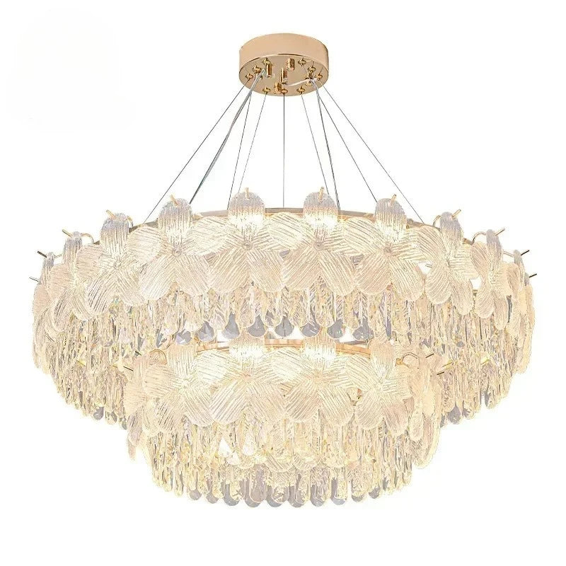 Luxury-lite crystal chandelier for grand living room main light French cream style for dining room and bedroom lighting fixtures