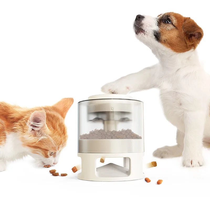 Dog Puzzle Toys Interactive Toys Automatic Catapult Food Dispenser Slow Feeder Press Food Leaker & Transparent Anti-slip Granary