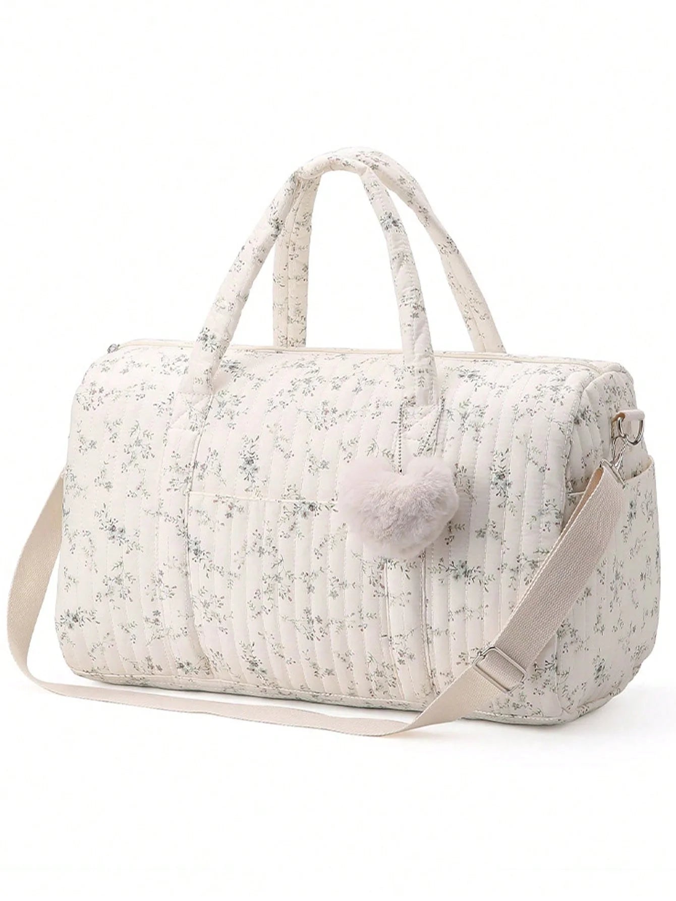 Large Capacity Mommy Bag Travel Tote Bag for Women Baby Diaper Bag Floral Print Multifunctional Crossbody Bag