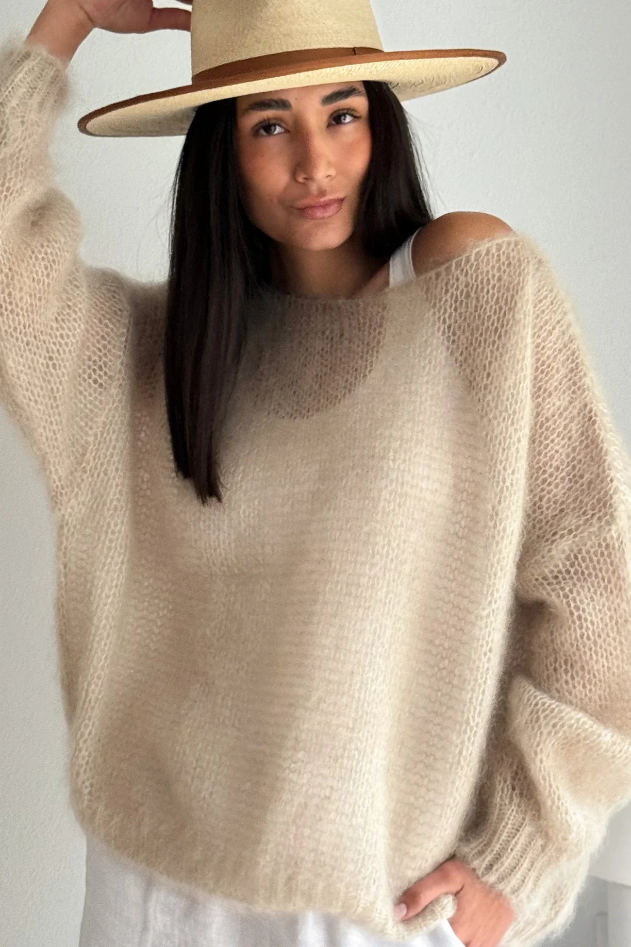 Women'S Casual Sweater Soft Comfortable Off Shoulder Pullover in Light Blue Perfect for Spring Fall Casual Attire Casual S