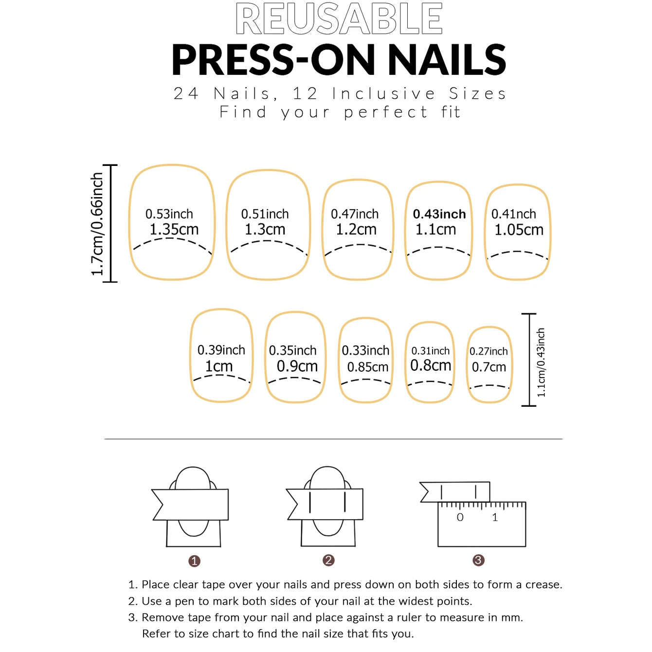120pcs Short Square White French Simple Shiny False Nails Fashionable Wearable Nails Suitable for Daily Work, Study and Party
