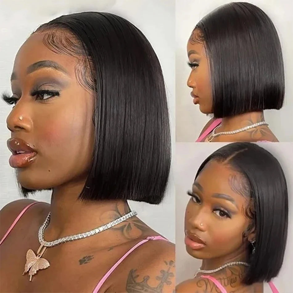Short Hair Bundles 12A Brazilian Straight Virgin Human Hair Bundles Deal 100% Unprocessed Human Hair Extensions 100g/Pcs Natural
