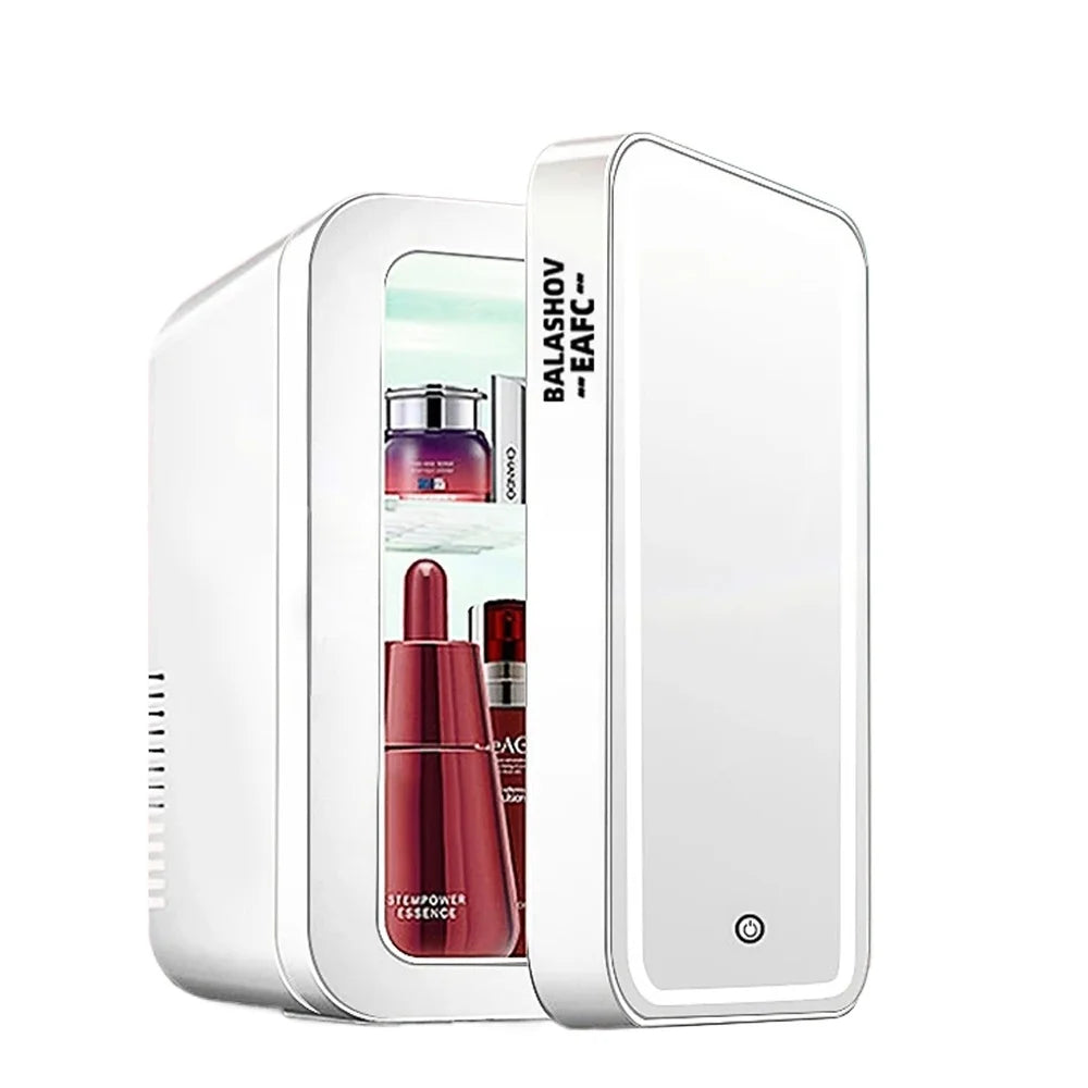 4L Mini Fridge Camping Cosmetics Portable Small Mirror Refrigerators for The Room Student Dormitory Makeup Home and Car Dual-use