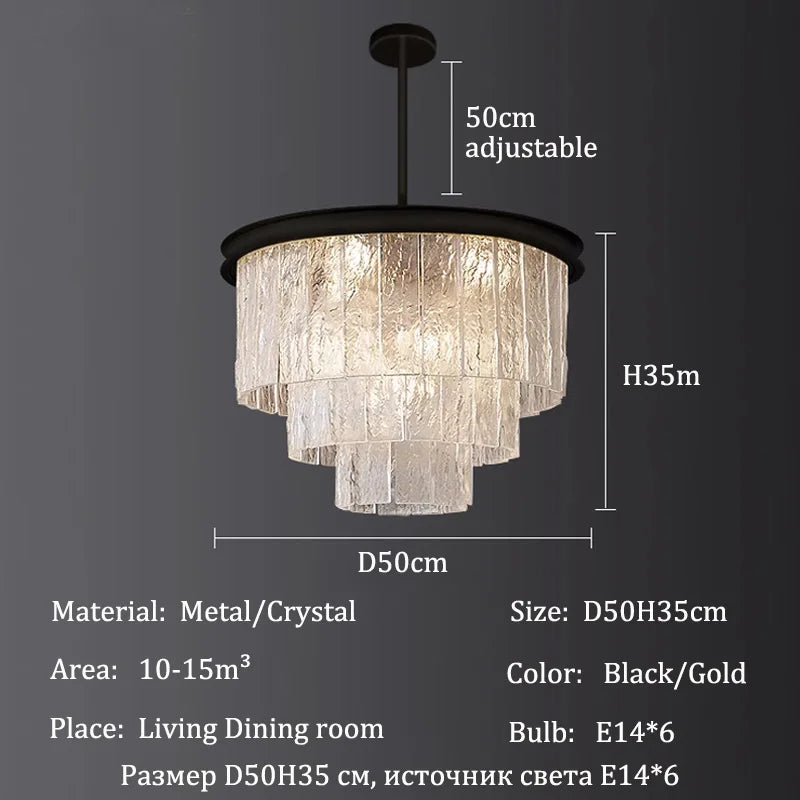 Luxury Crystal Led Chandelier Ceiling Lights for Living Room Modern Golden Pendant Hanging Lighting Lamps Pendant Light Fixtures