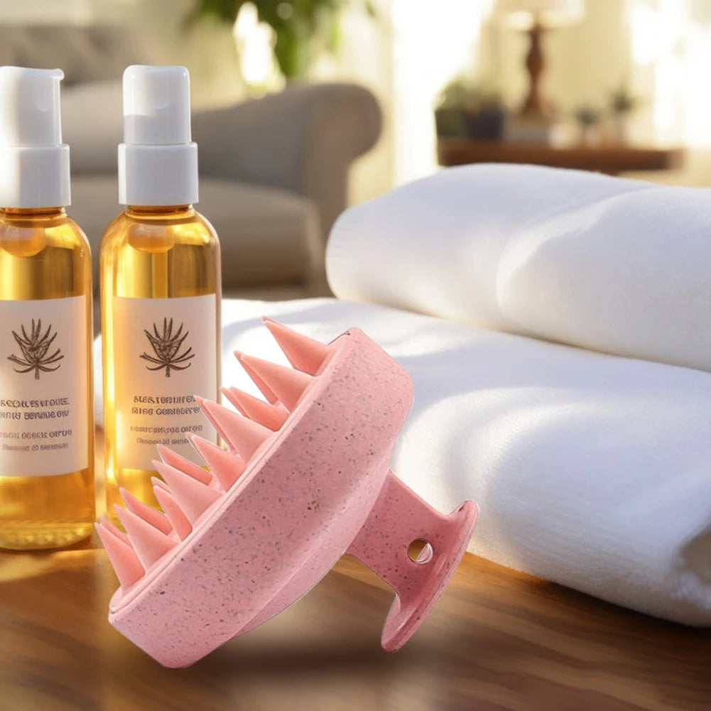 Scalp Stimulate Brush Head Massage Comb Salon Hairdressing Tool Bath Shower Brush with Handle Head Smooth Hair Massage Brush