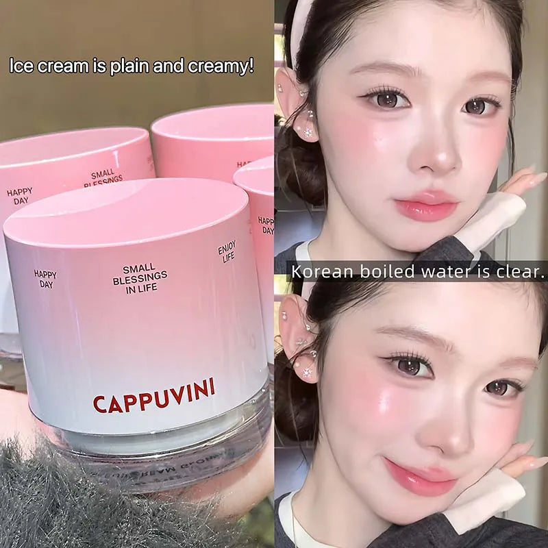 CAPPUVINI's radiant and clear natural cream with a creamy skin base creates a refreshing and smooth makeup look