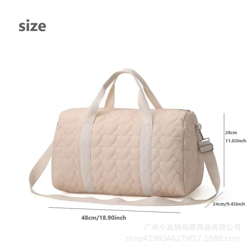 Large Capacity Mommy Bag Travel Tote Bag for Women Baby Diaper Bag Floral Print Multifunctional Crossbody Bag
